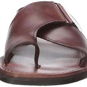 Asher - Leather Slide On Sandal - Brown