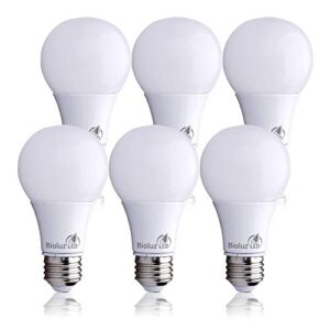 bioluz led 40 watt led light bulbs 2700k warm white 6 watts = 40w non-dimmable a19 led light bulbs 6 pack