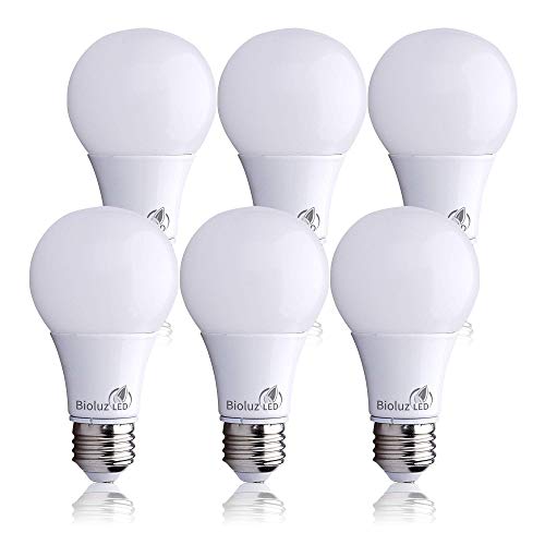 Bioluz LED 40 Watt LED Light Bulbs 2700K Warm White 6 Watts = 40W Non-Dimmable A19 LED Light Bulbs 6 Pack