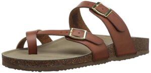 madden girl women's bryceee toe ring sandal, cognac paris, 7