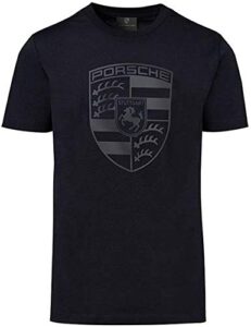 porsche black crest men's t-shirt (large)