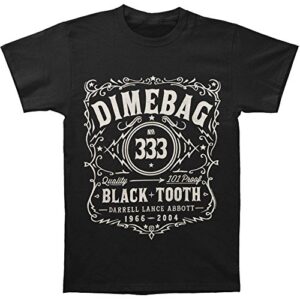 dimebag darrell men's whiskey dimebag darrell t-shirt small black