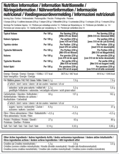 Mass Gainer Protein Powder MuscleTech Mass-Tech Mass Gainer Whey Protein Powder + Muscle Builder Protein Powder Creatine Supplements Cookies and Cream, 7 lbs (Package May Vary)