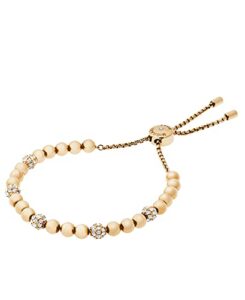 michael kors blush rush gold-tone bead bangle bracelet