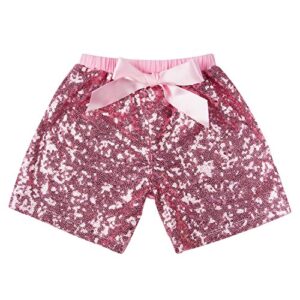 messy code baby girls shorts toddlers short sequin pants newborn sparkle shorts with bow , pink, s(12month)