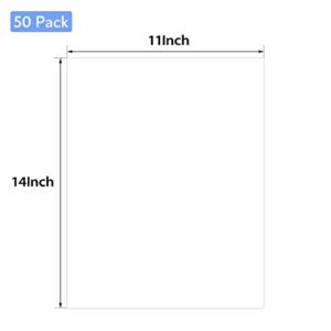 Golden State Art, 11x14 Picture Mat Matte Backerboards for Framing. Pack Contains 50 Backing Boards (White, 50 Pack)