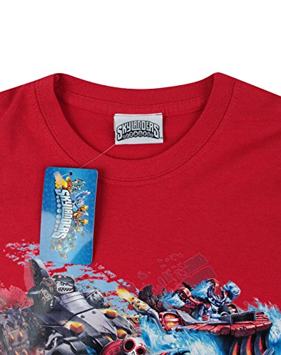 Official Skylanders Superchargers Drive Boy's T-Shirt (5-6 Years) Red