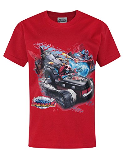 Official Skylanders Superchargers Drive Boy's T-Shirt (5-6 Years) Red