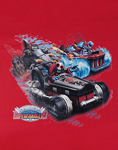 Official Skylanders Superchargers Drive Boy's T-Shirt (5-6 Years) Red