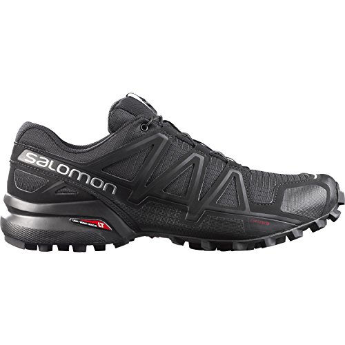 Salomon Men's Speedcross 4 Trail Running, Black/Black/Black Metallic, 12