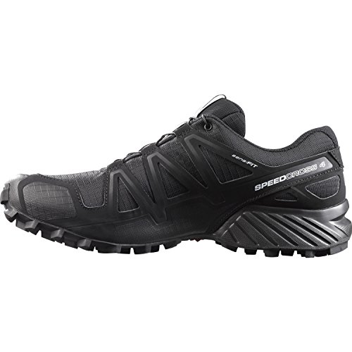 Salomon Men's Speedcross 4 Trail Running, Black/Black/Black Metallic, 12