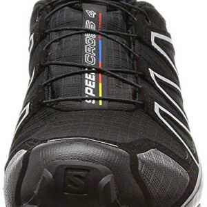 Salomon Men's Speedcross 4 Trail Running, Black/Black/Black Metallic, 12