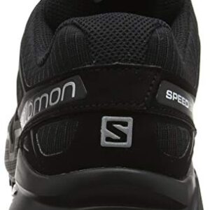 Salomon Men's Speedcross 4 Trail Running, Black/Black/Black Metallic, 12