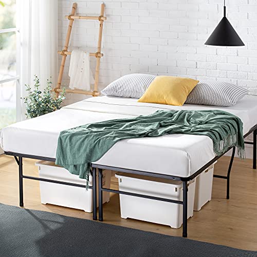 ZINUS SmartBase Heavy Duty Mattress Foundation / 18 Inch Metal Platform Bed Frame / No Box Spring Needed / Sturdy Steel Frame / Underbed Storage, California King, Black