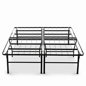 ZINUS SmartBase Heavy Duty Mattress Foundation / 18 Inch Metal Platform Bed Frame / No Box Spring Needed / Sturdy Steel Frame / Underbed Storage, California King, Black