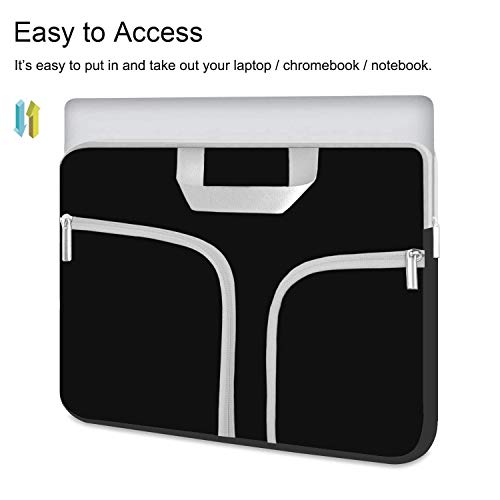 HESTECH Chromebook Case 11.6" Laptop Sleeve Neoprene Computer Bag Protective Case for Samsung Chromebook 4 Flex 3 11" Acer Spin 311 Lenovo Dell,Black