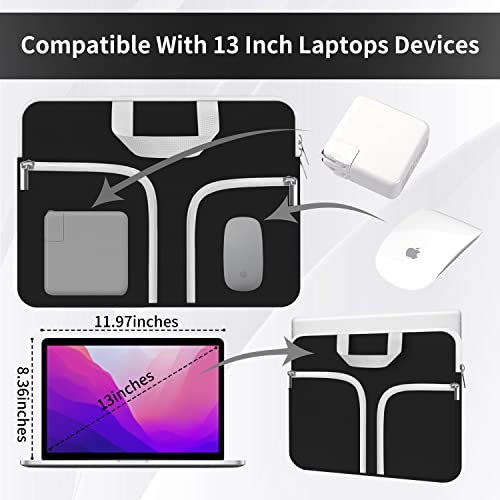 HESTECH Chromebook Case 11.6" Laptop Sleeve Neoprene Computer Bag Protective Case for Samsung Chromebook 4 Flex 3 11" Acer Spin 311 Lenovo Dell,Black