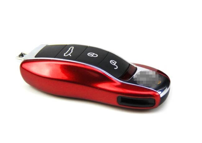 iJDMTOY Direct Replacement Sports Red Finish Key Fob Side Panel Trims Compatible with Porsche Cayenne Panamera Macan 911, etc