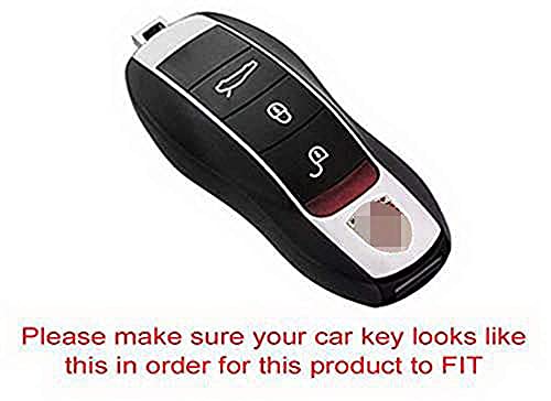 iJDMTOY Direct Replacement Sports Red Finish Key Fob Side Panel Trims Compatible with Porsche Cayenne Panamera Macan 911, etc