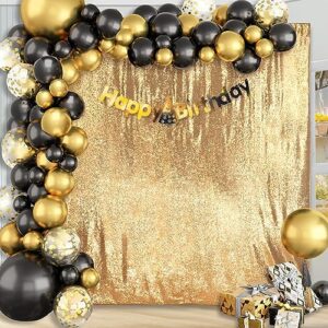8ft x 8ft gold sequin backdrop curtain glitter photo booth backdrop for wedding birthday baby shower event decor
