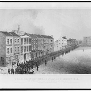 1862 Photo The First Union dress parade in Nashville. The 51st Regiment Ohio volunteers, Col. Stanly Mathews on dress parade in Nashville, Tuesday, March 4th 1862 / sketched by A.E. Mathews, 31st Regt