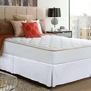 Utopia Bedding King Bed Skirt - Soft Quadruple Pleated Ruffle - Easy Fit with 16 Inch Tailored Drop - Hotel Quality, Shrinkage and Fade Resistant (King, White)