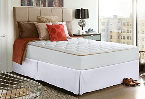 Utopia Bedding King Bed Skirt - Soft Quadruple Pleated Ruffle - Easy Fit with 16 Inch Tailored Drop - Hotel Quality, Shrinkage and Fade Resistant (King, White)