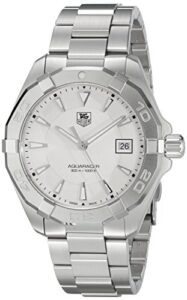 tag heuer men's 'aquaracer' quartz stainless steel dress watch, color:silver-toned (model: way1111.ba0928)