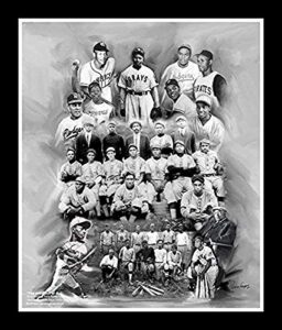 wishum gregory negro baseball league, 11x8.5 inches, black frame