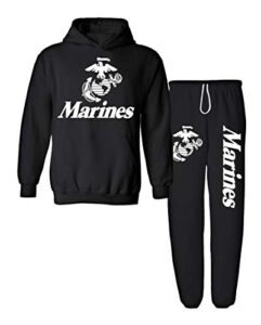 men's united states marines usmc hoodie & sweatpants set xx large