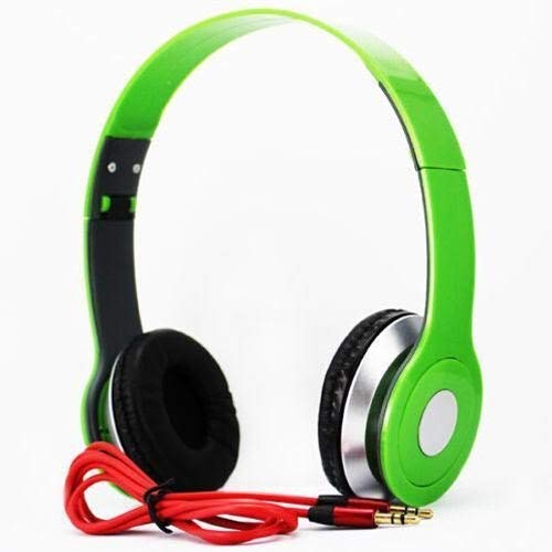 SoundStrike 3.5mm Foldable Headphone Headset for Dj Headphone Mp3 Mp4 Pc Tablet sandisc Music Video and All Other Music Players (Grass Green)