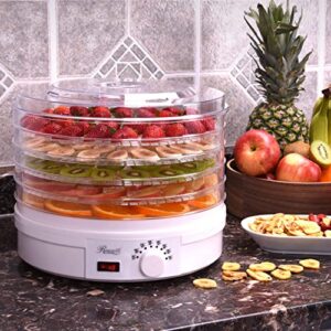 Rosewill Countertop Portable Electric Food Fruit Dehydrator Machine with Adjustable Thermostat, BPA-Free 5-Tray RHFD-15001