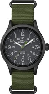 timex men's tw4b04700 expedition scout 40 green nylon slip-thru strap watch