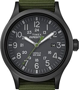 Timex Men's TW4B04700 Expedition Scout 40 Green Nylon Slip-Thru Strap Watch