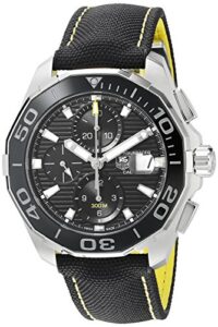 tag heuer men's cay211a.fc6361 aquaracr analog display swiss automatic black watch