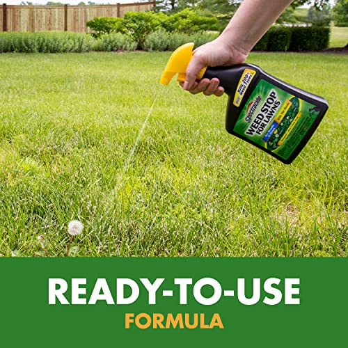 Spectracide Weed Stop For Lawns 32 Ounces, Ready to Use, Kills Over 200 Weed Types (Packaging color may vary)