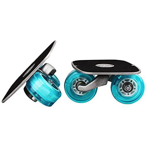 JINCAO Drift Plate Board Skate Split Portable Roller Road Aluminum Anti-slip Plate with Blue Flash Light PU Wheels and ABEC-7 608 Bearings