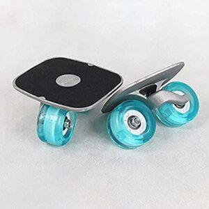 JINCAO Drift Plate Board Skate Split Portable Roller Road Aluminum Anti-slip Plate with Blue Flash Light PU Wheels and ABEC-7 608 Bearings