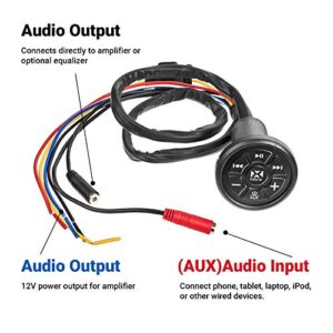 NVX XUBT4 Universal Marine Grade Bluetooth 4.0 Audio Receiver & Controller for Boats/Cars/ATV