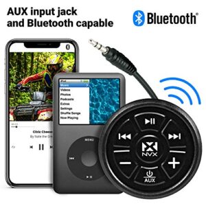 NVX XUBT4 Universal Marine Grade Bluetooth 4.0 Audio Receiver & Controller for Boats/Cars/ATV