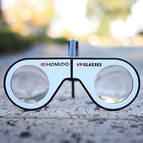 Homido Mini Virtual Reality Glasses for Smartphone Foldable VR Headset Compliant with iPhone & Android Cell Phone Vr Games and 3D Movies