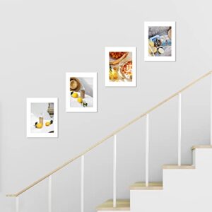 Golden State Art, White Pre-Cut 11x14 Picture Mat for 8.5x11 Photo, with Acid Free White Core High Premier Bevel Cut Mattes (10-Pack)