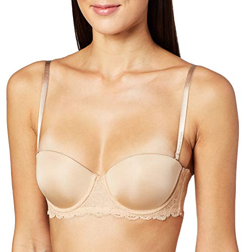 Calvin Klein Women's Seductive Comfort Lift Strapless Multiway Bra, Bare, 36A