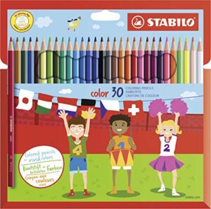 colouring pencil - stabilo color wallet of 30 assorted colours