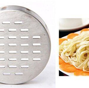 Newcreativetop Stainless Steel Manual Noodles Press Machine Pasta Maker with 5 Noodle Mould