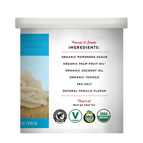 Miss Jones Baking Organic Buttercream Frosting, Perfect for Icing and Decorating, Vegan-Friendly: Vanilla (Pack of 1)