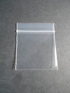 mini poly bags (1.5"x1.5") small plastic baggies, thick 2mil, colorful rave party pouches (1515) tiny ziplock dime bag (500, clear)