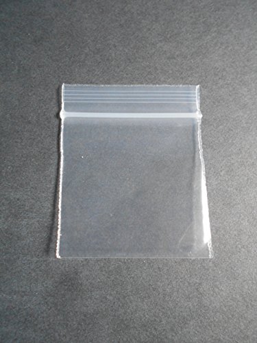 Mini Poly Bags (1.5"x1.5") Small Plastic Baggies Thick 2mil (1515) Tiny Resealable Dime Bag (100, Clear)