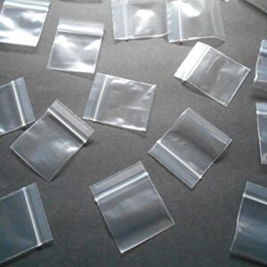 Mini Poly Bags (1.5"x1.5") Small Plastic Baggies Thick 2mil (1515) Tiny Resealable Dime Bag (100, Clear)