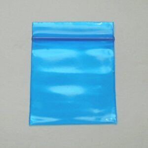 Mini Poly Bags (1.5"x1.5") Small Plastic Baggies, Thick 2mil, Colorful Rave Party Pouches (1515) Tiny Ziplock Dime Bag (500, Blue)